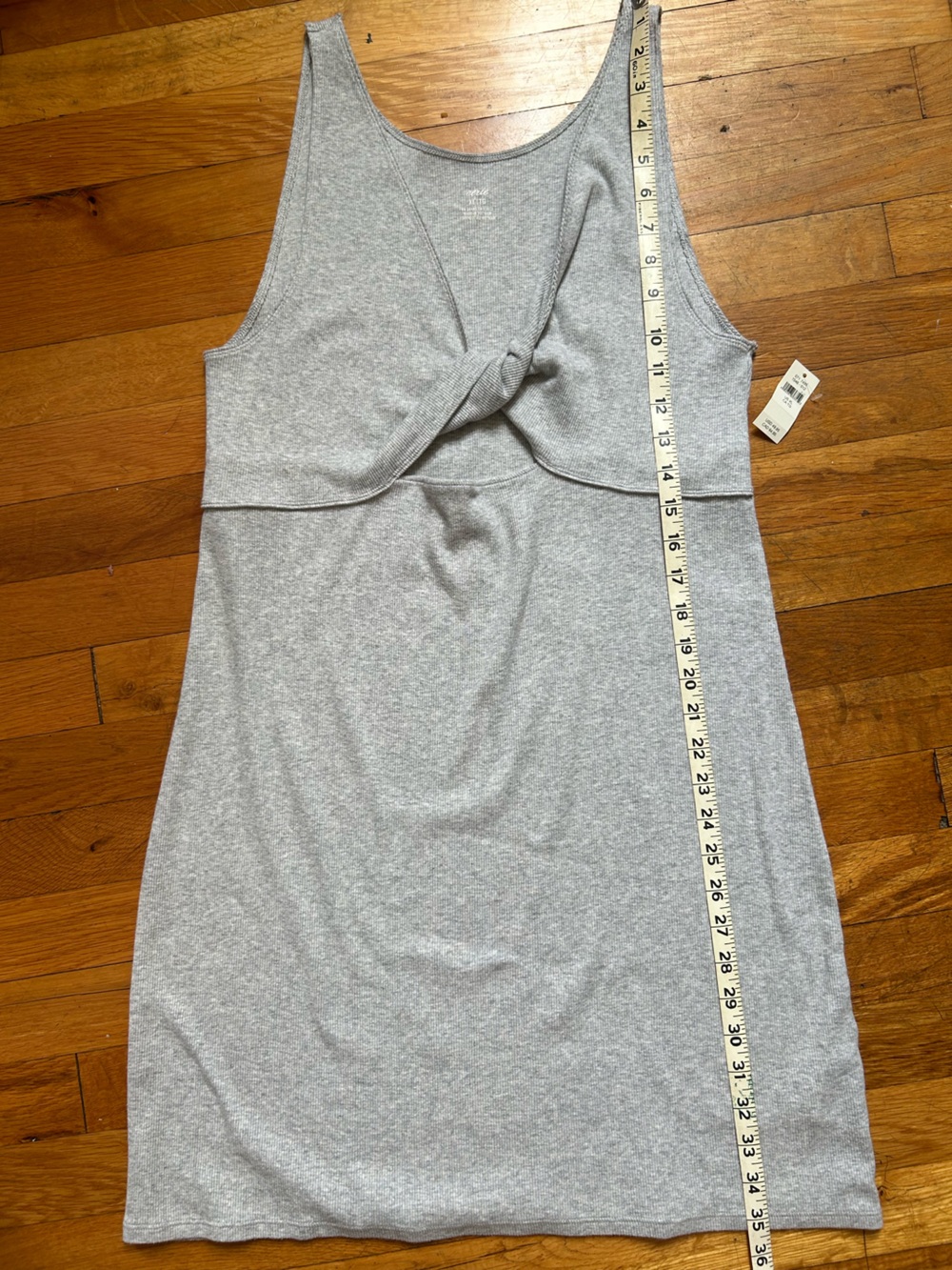 Aerie Reversible Knit Mini Dress- Heather Gray Twist Top